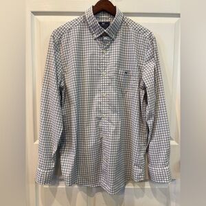 Vineyard Vines Performance Classic Fit Tucker Shirt Men’s Size Large Gray/White